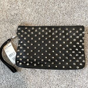 Steve Madden Leather Studded Clutch